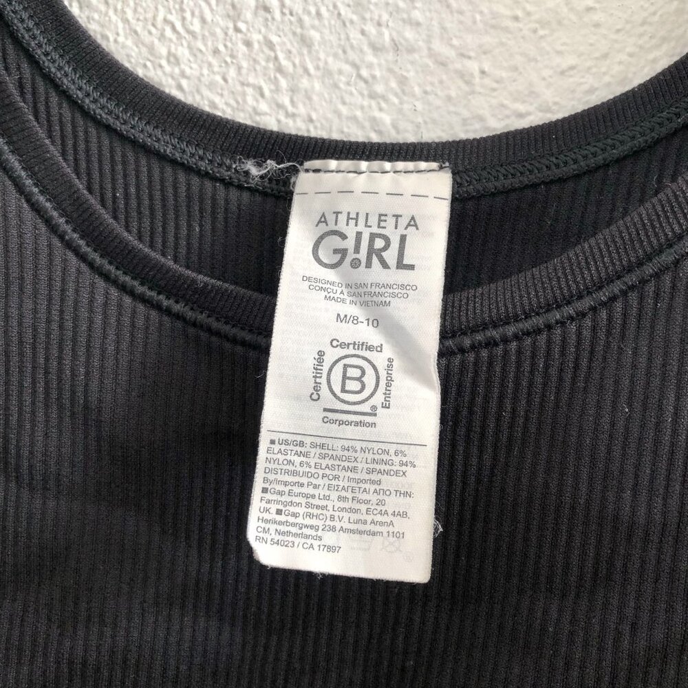 ATHLETA Girl Rise Above Rib Crop Tank Size Medium (8/10) - Picture 5 of 7